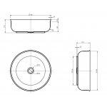 Galatea Design Bowl Umywalka stawiana Ø40 z korkiem klik-klak Brushed rose gold PVD GD54602RG W MAGAZYNIE!!