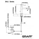 Graff Bali Bateria bidetowa jednouchwytowa z korkiem Chrom E-2162-LM20M