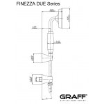 Graff Finezza Due Zestaw prysznicowy ścienny Chrom E-8689