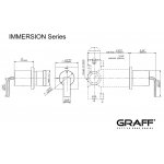 Graff Immersion Zawór odcinający - element zewnętrzny Chrom E-8098-LM40E1-T