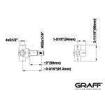 Graff Rozdzielacz 1/2"  2-drożny - element podtynkowy E-8080