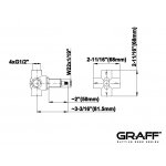 Graff Rozdzielacz 1/2"  3-drożny - element podtynkowy E-8050