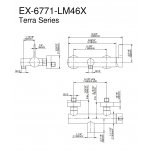 Graff Terra Bateria natryskowa ścienna Chrom EX-6771-LM46X