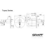 Graff Topaz Bateria natryskowa termostatyczna podtynkowa - element zewnętrzny Chrom E-8031-LM14E-T