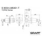 Graff Topaz Zawór odcinający podtynkowy - element zewnętrzny Chrom E-8034-LM63E1-T