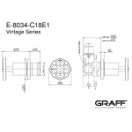 Graff Vintage Zawór odcinający podtynkowy - element zewnętrzny Chrom E-8034-C18E1-T