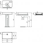 Ideal Standard Conca Postument do umywalki kwadratowej Biały T388001