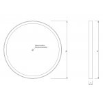 NIC Design Lustro ścienne okrągłe Ø90 z podświetleniem LED czarny mat 012778.064