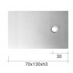 NIC Design Plaid Brodzik ceramiczny 70x130 biały mat 002506.003