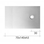 NIC Design Plaid Brodzik ceramiczny 70x140 biały mat 002505.003