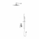 Omnires Fresh Zestaw prysznicowy podtynkowy z deszczownicą 250x250 mm i słuchawką prysznicową na drążku Chrom SYSFR11CR