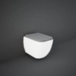 Rak Ceramika Feeling Metropolitan Deska WC slim wolnoopadająca szary mat MPSC3901503