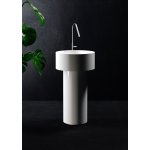 Relax Design Duo Umywalka wolnostojąca ∅50 z szafką cylindryczną white glossy DUO50LX01GLOSSY