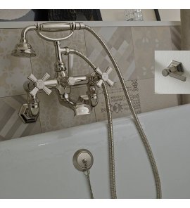   Sbordoni Deco Prestige Bateria wannowo-prysznicowa ścienna z wężem i słuchawką nikiel DP116NI