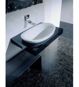 Flaminia Io Umywalka 75 x 45 x h 28cm biała wpuszczana w blat  IO4275