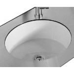 Flaminia Twin Set Umywalka podblatowa Ø 42 cm Czarna 5057NER