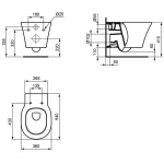 Ideal Standard Connect Air WC Wiszący 54x36 cm AquaBlade biały E005401