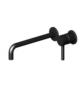 Zucchetti Pan Bateria Umywalkowa 2-otworowa Podtynkowa Jednouchwytowa element zewnętrzny czarny matowy, gofrowany ZP6123.N1