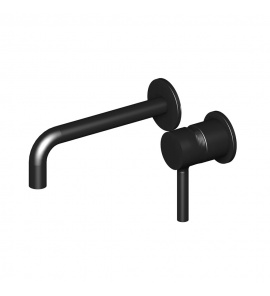 Zucchetti Pan bateria umywalkowa 2-otworowa element zewnętrzny czarny matowy gofrowany ZP6030.N1