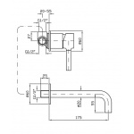 Zucchetti Pan bateria umywalkowa 2-otworowa element zewnętrzny czarny matowy gofrowany ZP6030.N1