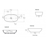 Victoria+Albert Barcelona 55 Umywalka Stawiana na blat 55x33 cm Biała VB-BAR-55-IO