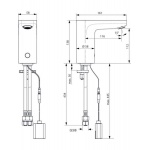Ideal Standard Ceraplus Elektroniczna bateria umywalkowa stojąca bez mieszacza/zasilanie bateria 6V A6143AA