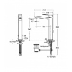 Ideal Standard Tonic II Bateria umywalkowa stojąca wysoka chrom A6328AA