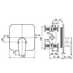 Ideal Standard Tesi Bateria natryskowa podtynkowa A6585AA