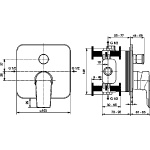 Ideal Standard Tesi Bateria wannowa podtynkowa A6586AA