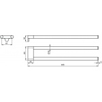 Ideal Standard Connect Podwójna poręcz na ręczniki 45 cm A9181AA