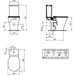 Ideal Standard Connect Air Miska kompaktu WC AquaBlade E009701