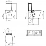 Ideal Standard Connect Air Miska kompaktu WC AquaBlade E013701