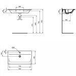 Ideal Standard Connect Air Umywalka z powierzchniami bocznymi 84 cm E027901
