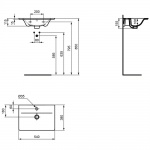 Ideal Standard Connect Air Umywalka z powierzchniami bocznymi 54 cm E029601