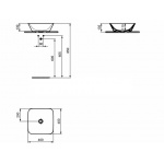 Ideal Standard Connect Air Umywalka stawiana 40x40 cm E034701