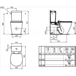 Ideal Standard Connect Miska kompaktu WC AquaBlade E039701