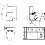 Ideal Standard Connect Miska kompaktu WC AquaBlade E042901