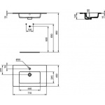 Ideal Standard Connect Umywalka z powierzchniami bocznymi 71 cm E053501