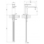 Gessi Eleganza Bateria umywalkowa jednootworowa bez korka chrom 46002.031