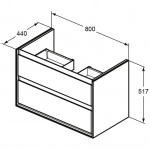 Ideal Standard Connect Air Szafka 80 cm pod umywalkę biały lakier E0819B2