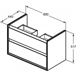 Ideal Standard Connect Air Szafka 80 cm pod umywalkę jasnobrązowe drewno E0819UK