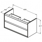 Ideal Standard Connect Air Szafka 100 cm pod umywalkę jasnoszary lakier E0821EQ