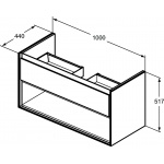 Ideal Standard Connect Air Szafka 100 cm pod umywalkę jasnobrązowe drewno E0828UK
