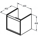 Ideal Standard Connect Air Szafka 43 cm pod umywalkę Cube, biały lakier E0842B2