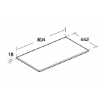 Ideal Standard Connect Air Blat 80 cm do umywalek nablatowych, jasnobrązowe drewno E0849UK