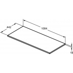 Ideal Standard Connect Air Blat 100 cm do umywalek nablatowych, jasnoszare drewno E0851PS