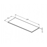 Ideal Standard Connect Air Blat 120 cm do umywalek nablatowych, biały lakier E0852B2