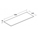 Ideal Standard Connect Air Blat 120 cm do umywalek nablatowych, jasnoszary lakier E0852EQ