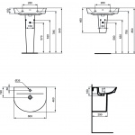 Ideal Standard Connect Air Umywalka Arc 60 cm, biały E137801
