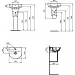 Ideal Standard Connect Air Umywalka Arc 40 cm, biały E138401